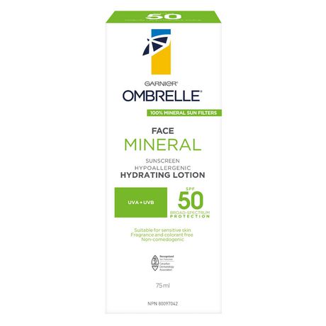 ombrelle face mineral hydrating sunscreen lotion spf 50