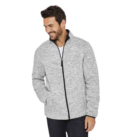 George Men's Full Zip Mock Neck Fleece Sweater | Walmart Canada