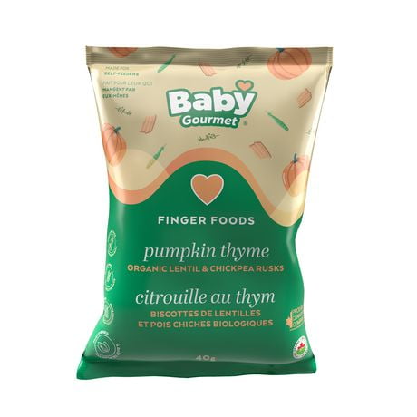 Baby Gourmet Pumpkin Thyme Rusks Organic Lentil and Chickpea Finger ...