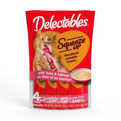 Gâteries pour chats Delectables™ Thon & Saumon Squeeze Up™ 4 x 14 g (paquet de 4)