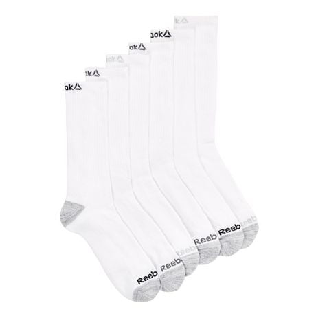 Reebok 6PK CREW SOCK, Size 6-12.5