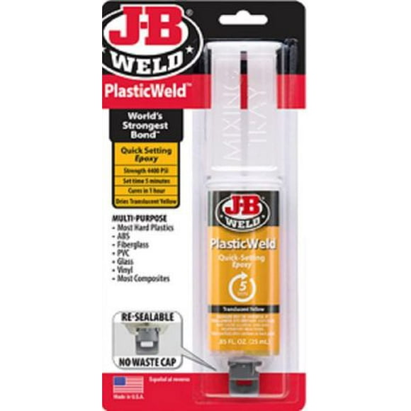 J-B Weld PlasticWeld™ Syringe 25ml, Epoxy for hard plastics