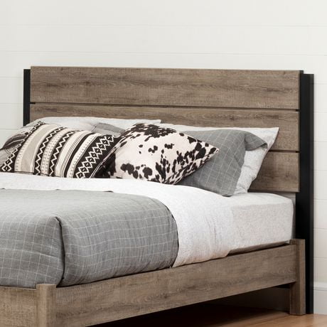 South Shore Munich Weathered Oak 54/60 inch Full and Queen Headboard