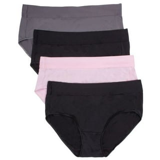 Pisexur Women's Sexy Frill Trim Satin Underwear Panties Mid Waist Wavy  Cotton Crotch Briefs Smooth Soft Nylon