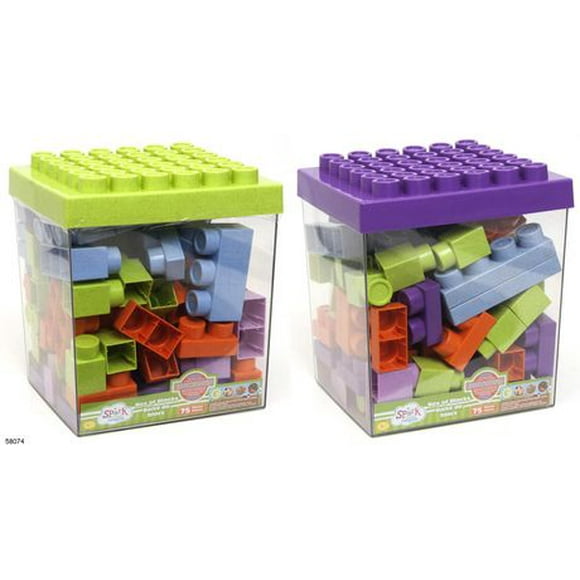 Spark Create Imagine Eco Wood Box of Blocks,75 PCS, 75 piece set, ages 2+