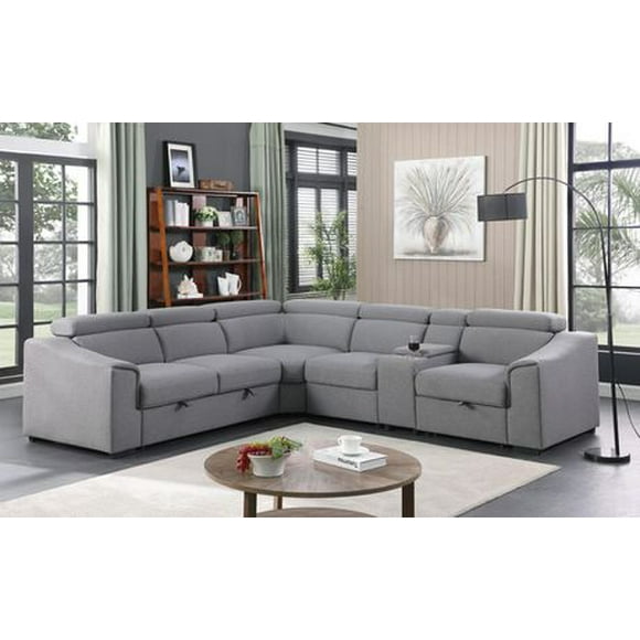 Tyler RHF Sectional Sofa Bed, Urban Grey