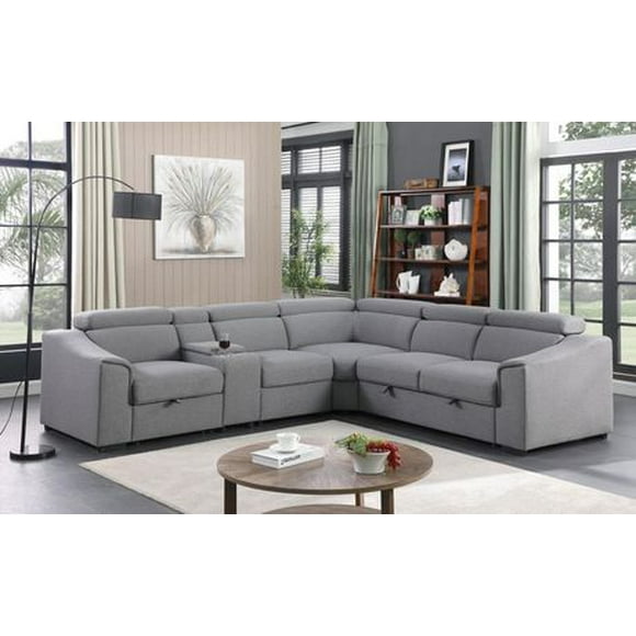 Tyler LHF Sectional Sofa Bed, Urban Grey