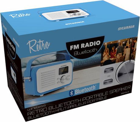 sylvania retro bluetooth speaker fm radio