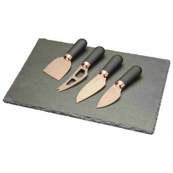 Taylor Eye Witness Brooklyn Rose Gold Cheese Knife Set Plus State Cheese Serving Board