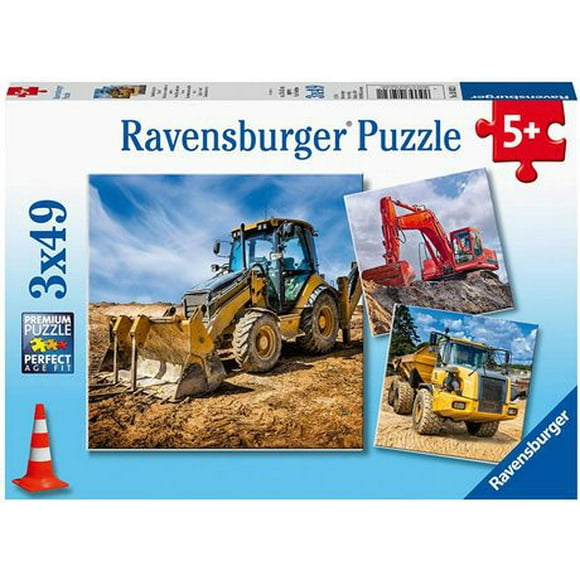 Ravensburger - Construction Vehicles in Use Puzzle 49 Pieces Set of 3