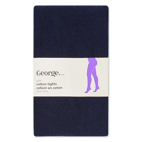 George Girls' Cotton Fashion Tights, Sizes 4-12