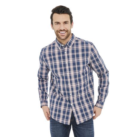 George Men's Long Sleeve Poplin Shirt | Walmart Canada