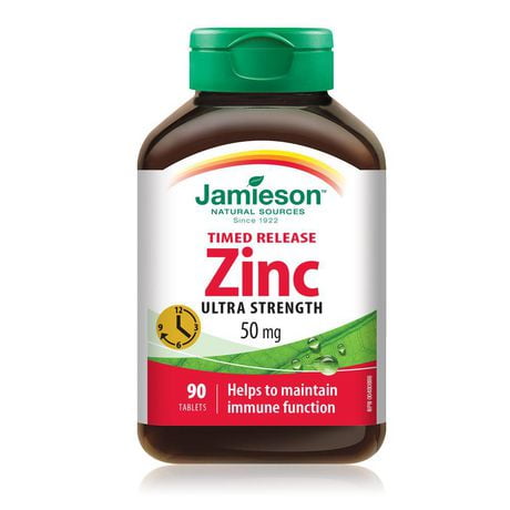 Jamieson Zinc 50 mg à libération prolongée 90 comprimés