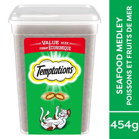 Temptations Seafood Medley Flavour Soft & Crunchy Adult Cat Treats, 454g
