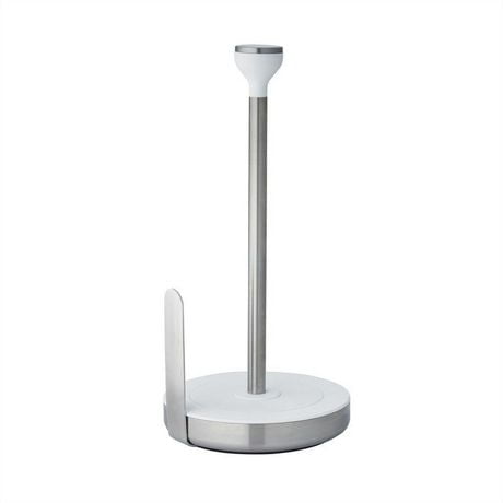 KitchenAid Stainless Steel and White Paper Towel Holder, Paper Towel Holder