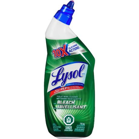 Lysol Bathroom Cleaning- Toilet Bowl Cleaner, Bleach, 10X Power Action, 710 mL