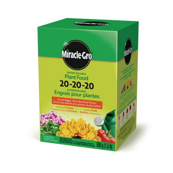 Engrais pour plantes hydrosoluble Miracle-Gro® 20-20-20 - 680 g MG Hydrosoluble EP 680g