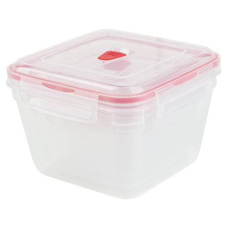 Home Basics 10 Piece Locking Square Plastic Food Storage Containers ...