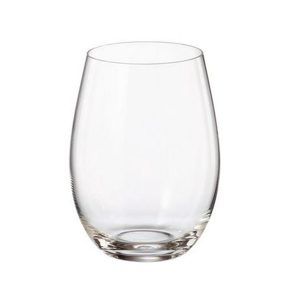 Crystalite Bohemia Pollo Mergus - Grand verre à vin sans pied de 560 ml. Ensemble de 6