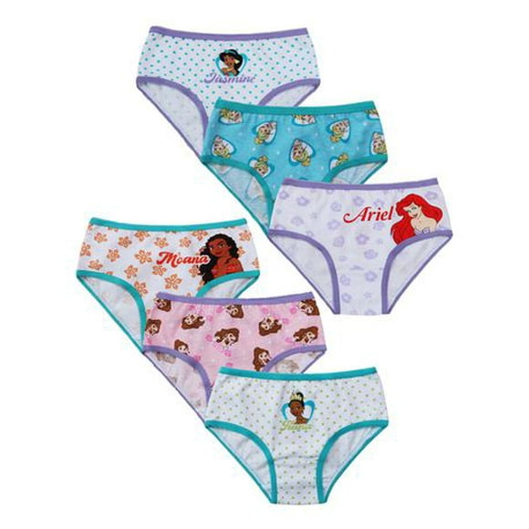 Disney Princess Brief Underwear for Girls, Sizes 2T-4T