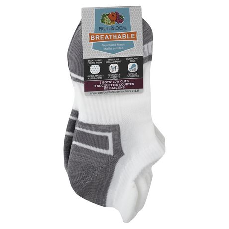 Fruit of the Loom Boys Low Cut Tab Socks- 3 Pack | Walmart Canada