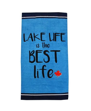 MAINSTAYS PRINTED BEACH TOWEL COTTAGE LIFE SERIES - LAKE LIFE | Walmart ...