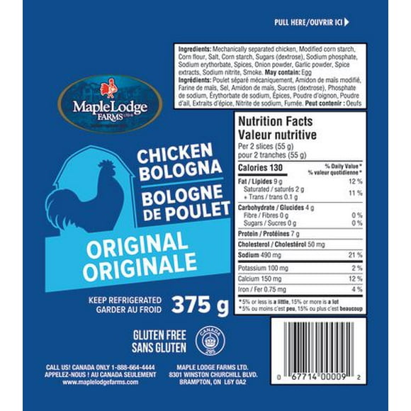 Maple Lodge Farms® Original Chicken Bologna, 375 g