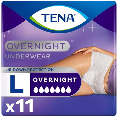 TENA Culottes contre l’incontinence féminine - De nuit - Grand - 14 unités 11 unités