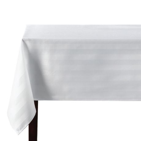 hometrends Microfiber Stripe Tablecloth, Machine washable
