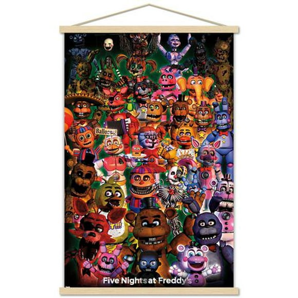 Five Nights at Freddy's - Ultimate Group Wall Poster, 22.375" x 34" Framed