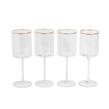 Thyme & Table Wine Glasses, 15 oz, 4 Piece Set, barware