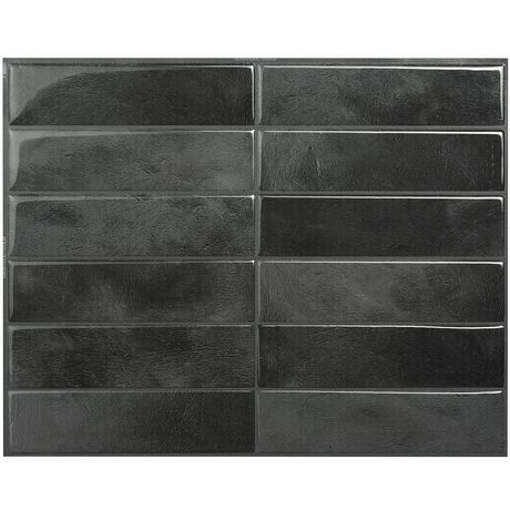 smart tiles Morocco Zaida Black 11.43 in. x 9 in. Vinyl Peel and Stick Tile  (2.84 sq. ft./4-Pack) SM1229G-04-QG - The Home Depot