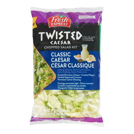 Trousse Chopped Salad Kit César classique Twisted Caesar de Fresh Express 266 g