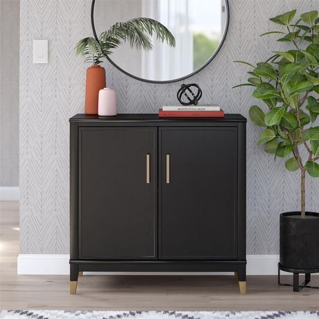 CosmoLiving by Cosmopolitan Westerleigh 2-Door Accent Cabinet, Black