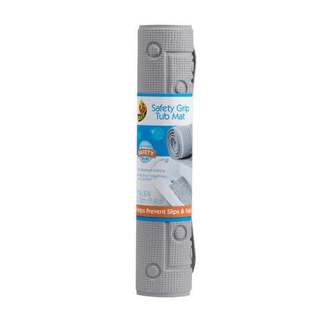 Duck Brand Safety Grip Tub Mat, 17 in x 36 in, Gray