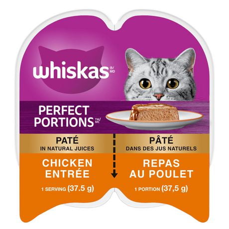 Whiskas Perfect Portions Chicken Entrée Paté Wet Cat Food, 75g