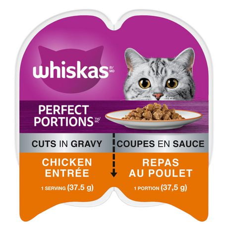 Whiskas Perfect Portions Chicken Entrée Cuts in Gravy Wet Cat Food, 75g