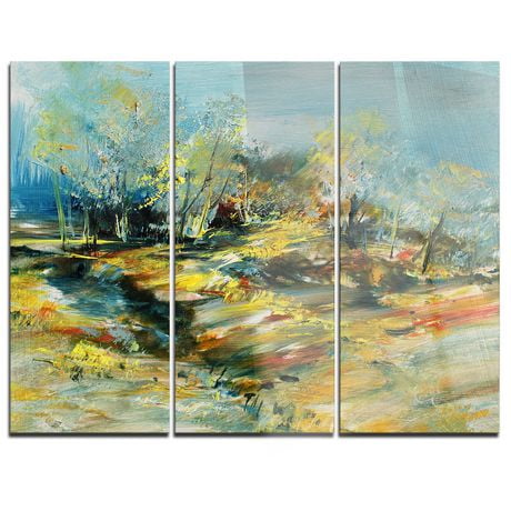 Design Art Abstract Landscape Multipanel Abstract Metal Wall Art