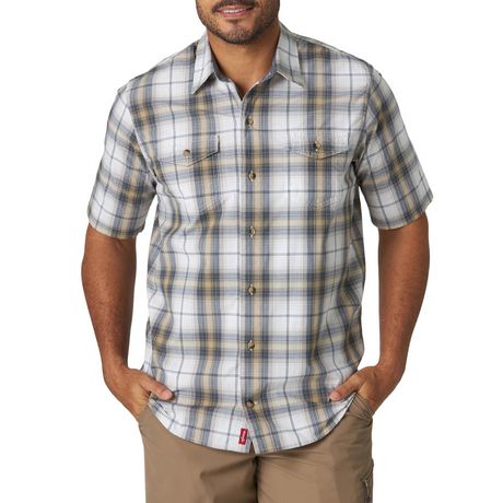 Wrangler Men's Short Sleeve Plaid Shirt | Walmart Canada