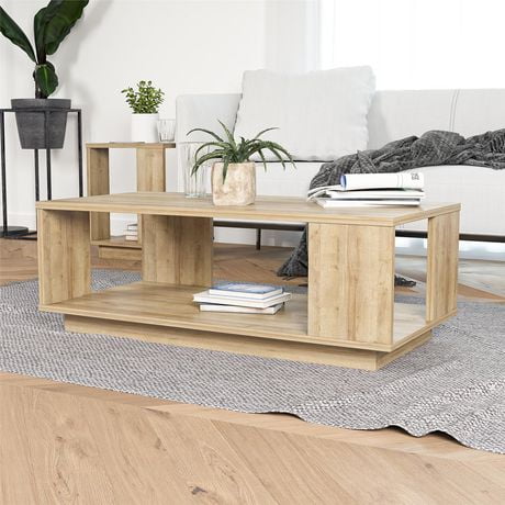 Table basse rectangulaire contemporaine Knowle d’Ameriwood Home, naturel