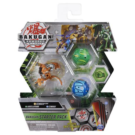 Bakugan Starter Pack 3-Pack, Eenoch Ultra, Armored Alliance Collectible ...