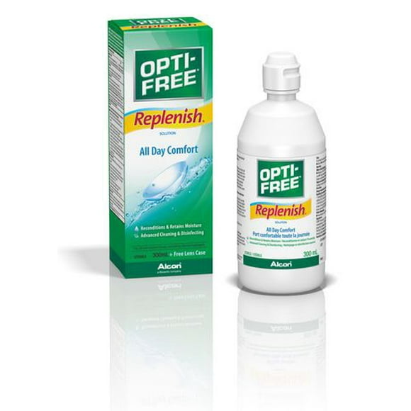 Solution polyvalente pour lentilles cornéennes OPTI-FREE(MD) Replenish 300&nbsp;mL