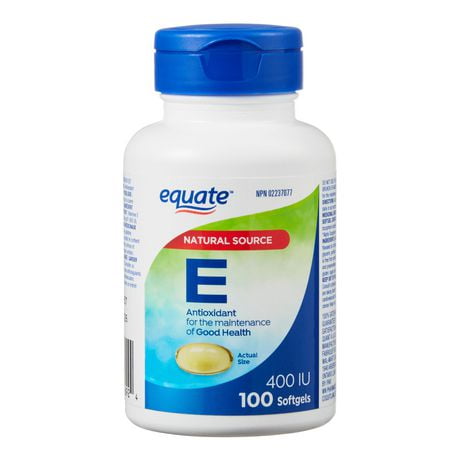 Equate Vitamin E 400 IU, 100 Softgels