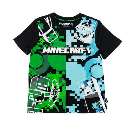 Boys Minecraft Four Enemies Short Sleeve T-Shirt - Walmart.ca