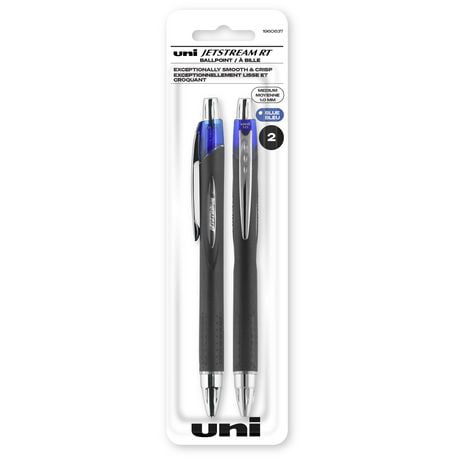 uni® Jetstream RT Ballpoint Pens, Medium Point (1.0mm), Black, 2 Pack, Jetstream RT Ballpoint Pens