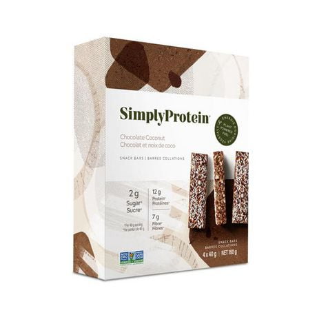 SimplyProtein Chocolat et Noix de Coco Barre Collation 4x40g