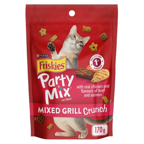 Friskies Party Mix Mixed Grill Crunch, Cat Treats 170g, 170 g