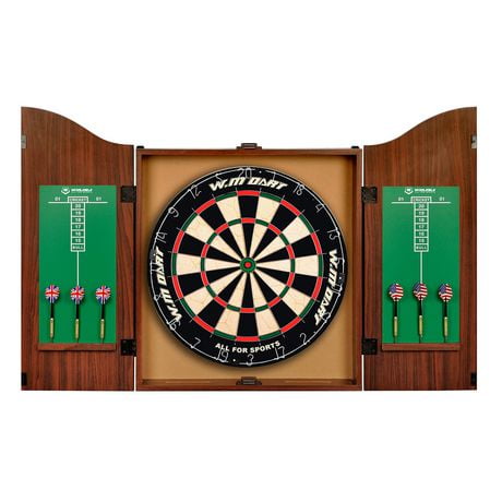 World Master Pro 18" Dartboard and Cabinet Set