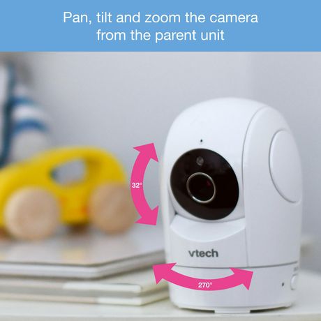 Vtech Vm5262 5 Digital Video Baby Monitor With Pan Tilt Camera Full Color And Automatic Night Vision White Walmart Canada