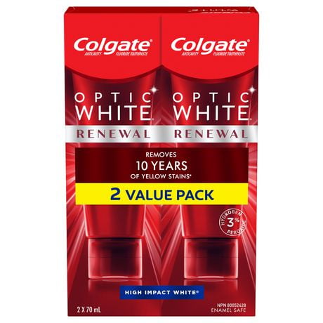 Colgate Optic White Renewal, High Impact White, 2 Pack | Walmart Canada